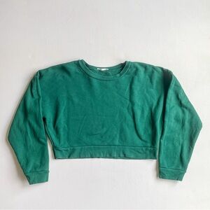 Reformation Cropped Crewneck Sweatshirt
